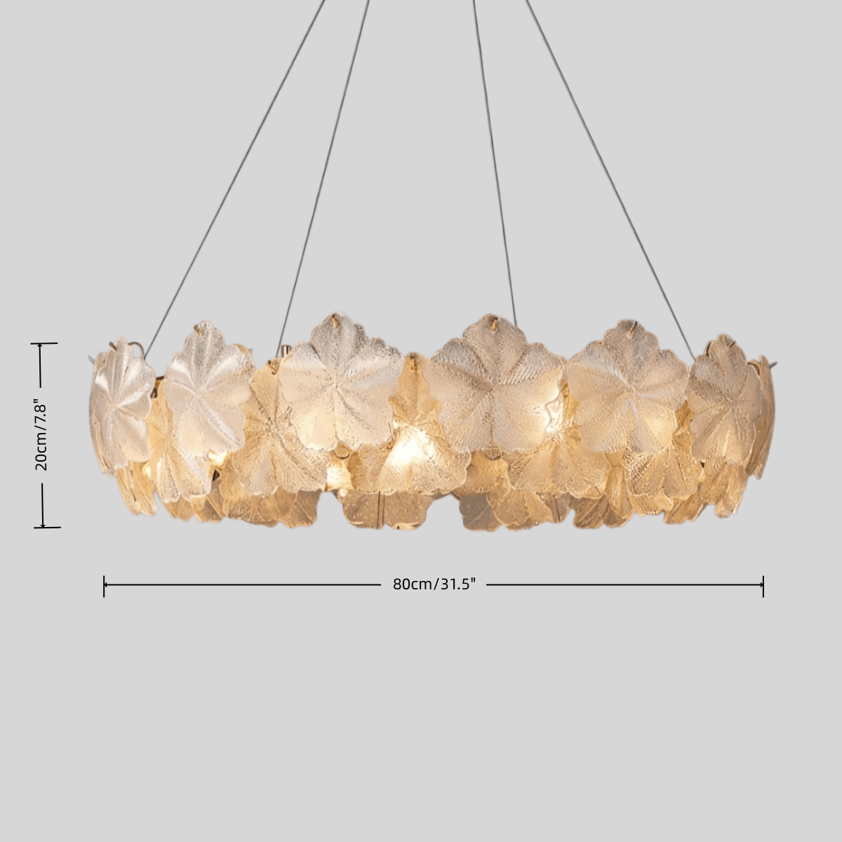 Candelabro moderno – Metal y vidrio dorado para sala de estar/dormitorio/comedor - Flindria