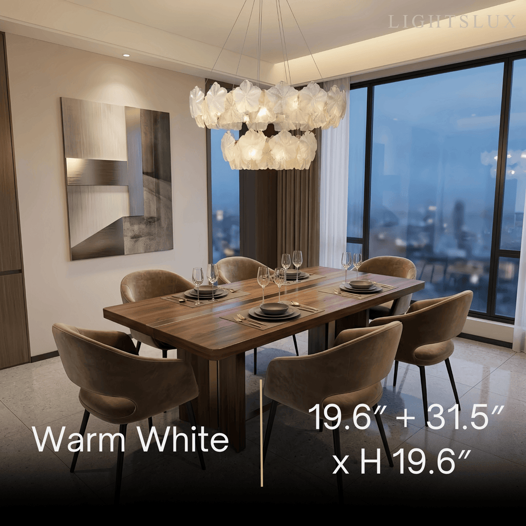 Candelabro moderno – Metal y vidrio dorado para sala de estar/dormitorio/comedor - Flindria