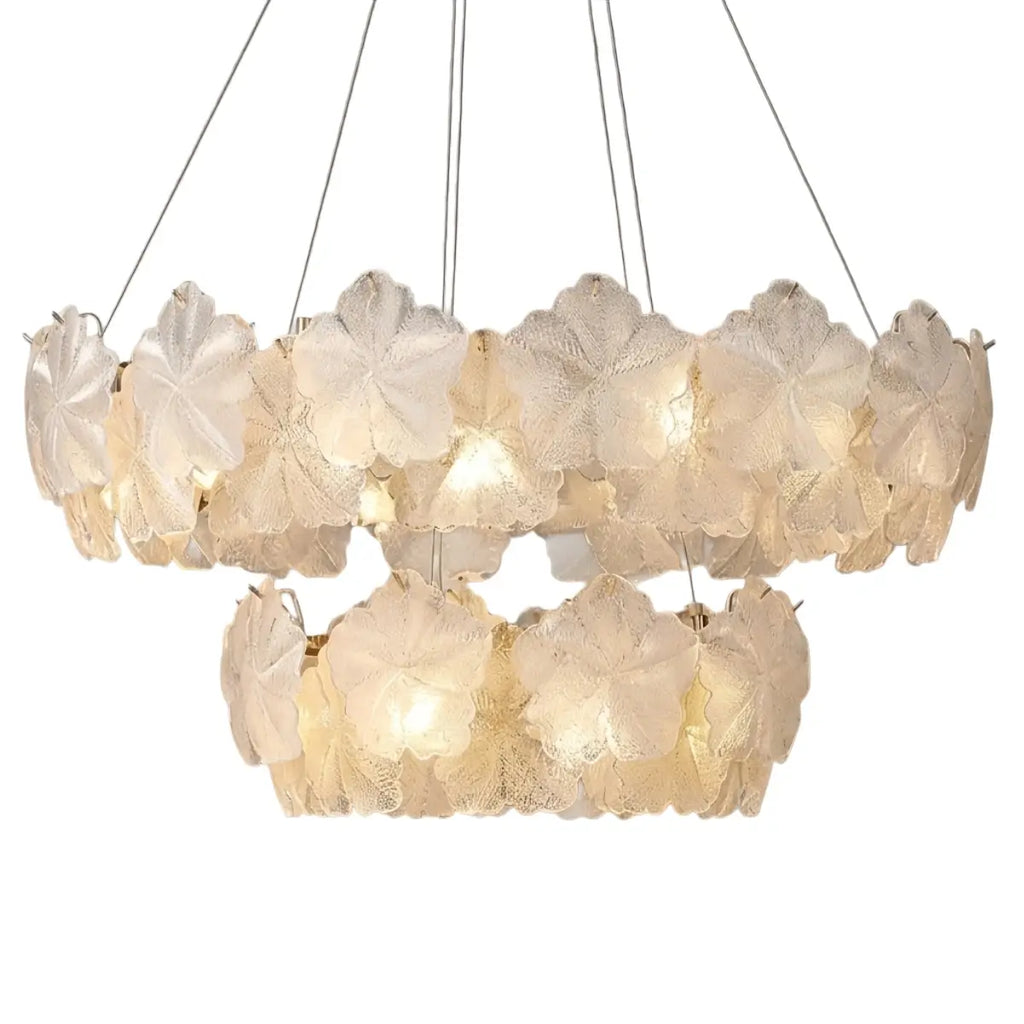 Candelabro moderno – Metal y vidrio dorado para sala de estar/dormitorio/comedor - Flindria