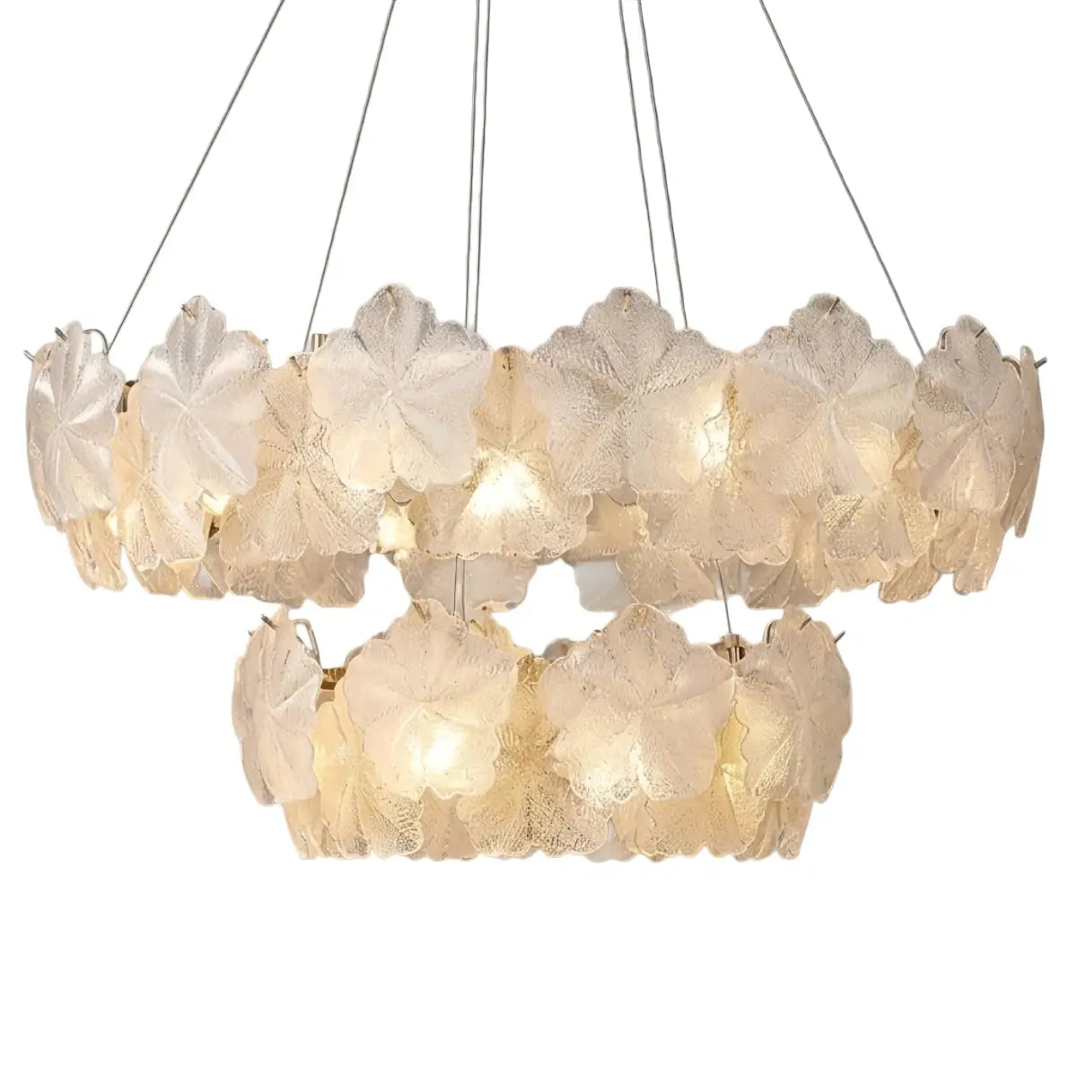Candelabro moderno – Metal y vidrio dorado para sala de estar/dormitorio/comedor - Flindria