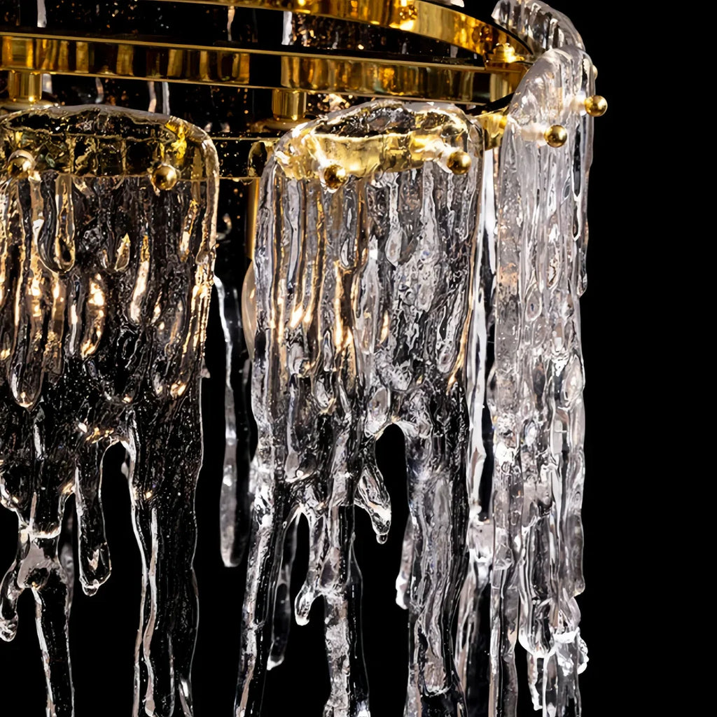 Lujoso candelabro de cristal – Latón y vidrio para sala de estar/comedor - Flindria