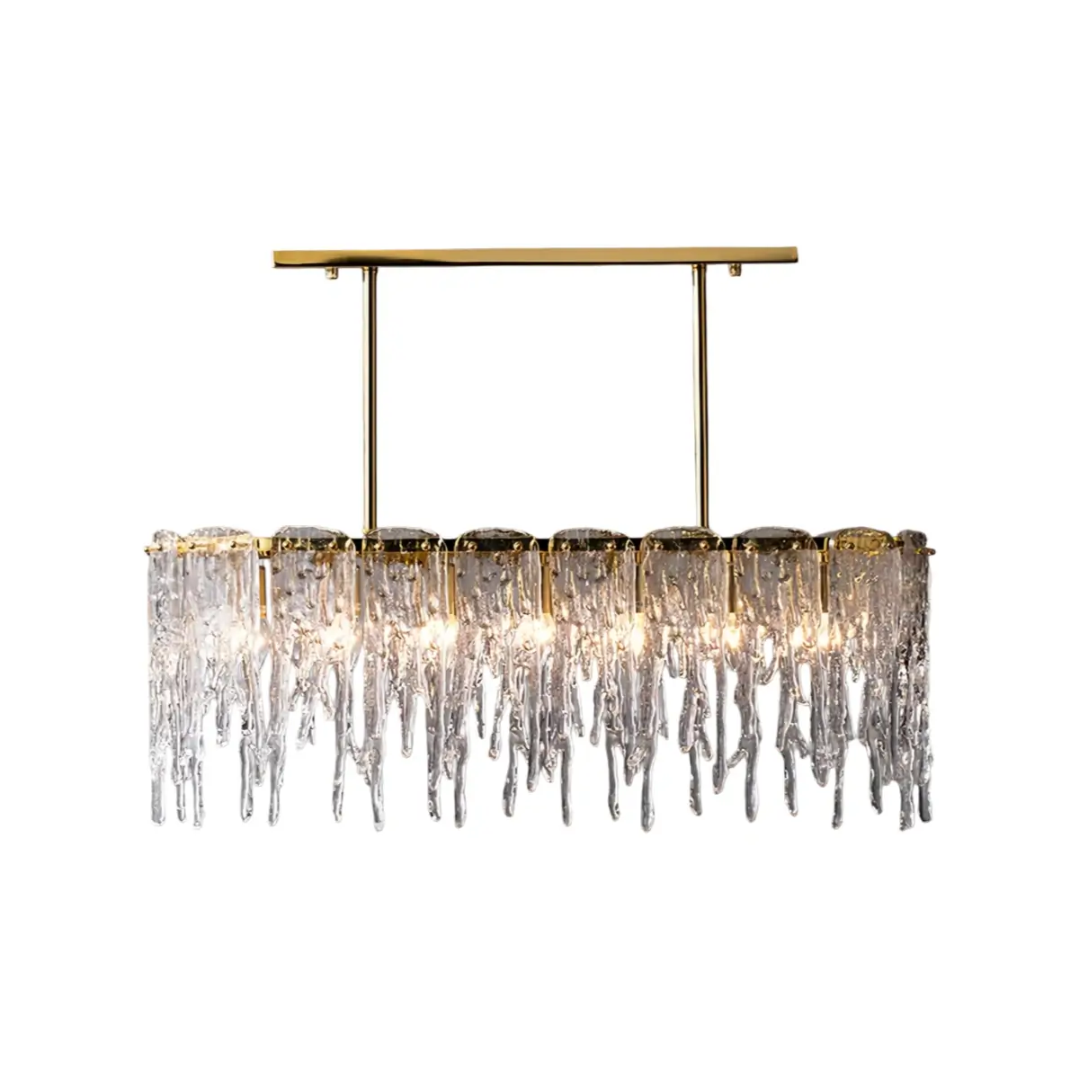 Lujoso candelabro de cristal – Latón y vidrio para sala de estar/comedor - Flindria