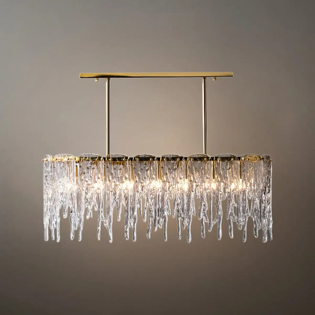 Lujoso candelabro de cristal – Latón y vidrio para sala de estar/comedor - Flindria