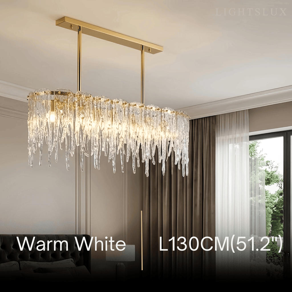 Lujoso candelabro de cristal – Latón y vidrio para sala de estar/comedor - Flindria