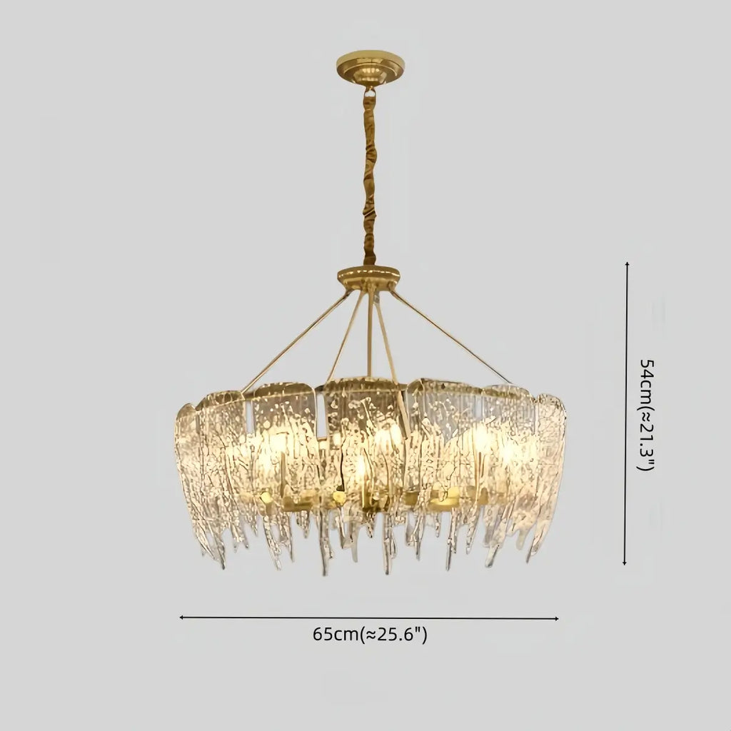 Lujoso candelabro de cristal – Latón y vidrio para sala de estar/comedor - Flindria