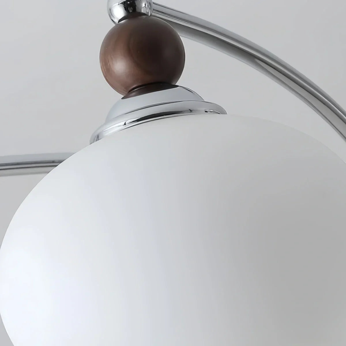 Contemporary Chandelier -- Glass & Iron & Wood for Dining Room - Flindria