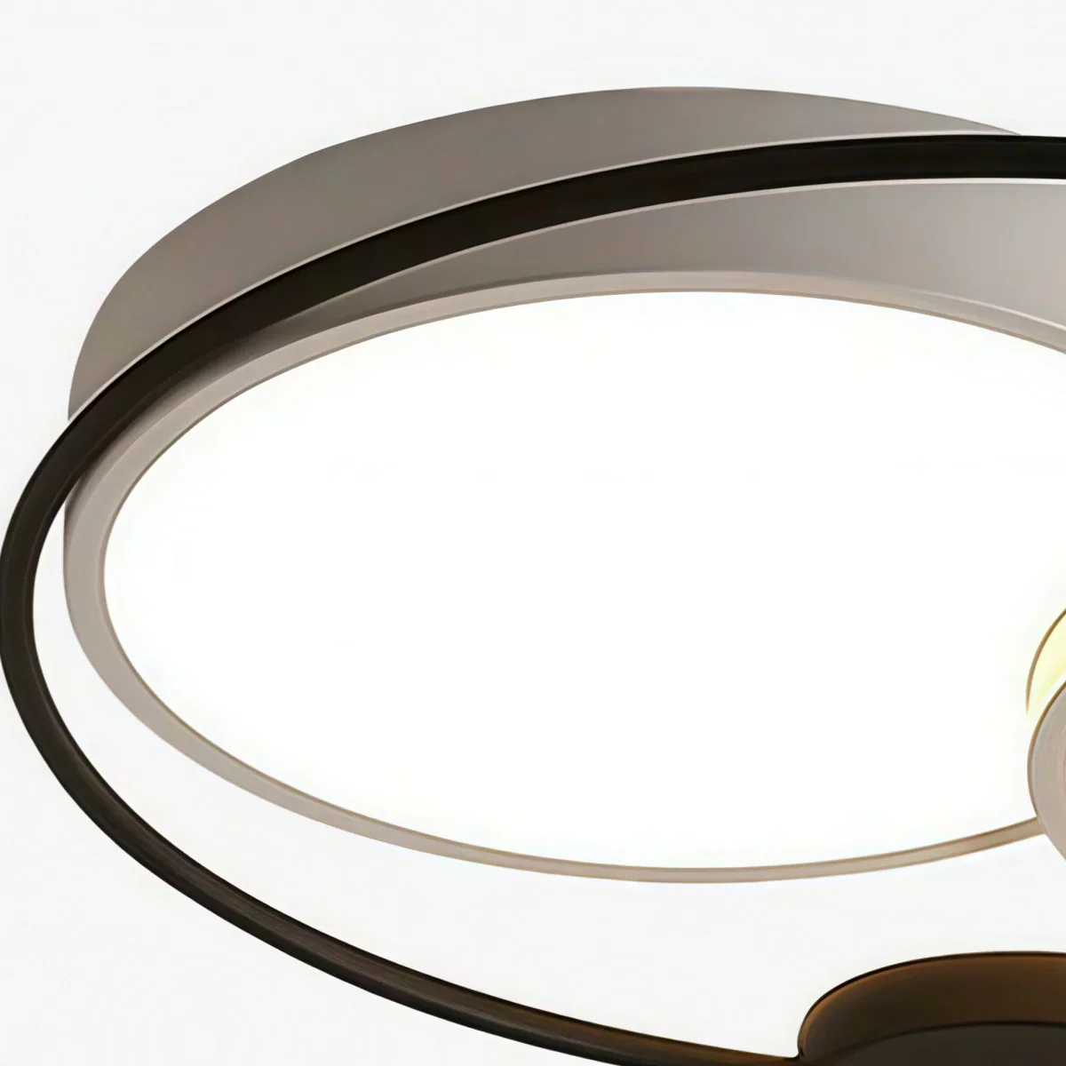 Modern Flush Mount Ceiling Light -- Acrylic Black-White Mix for Living Room - Flindria