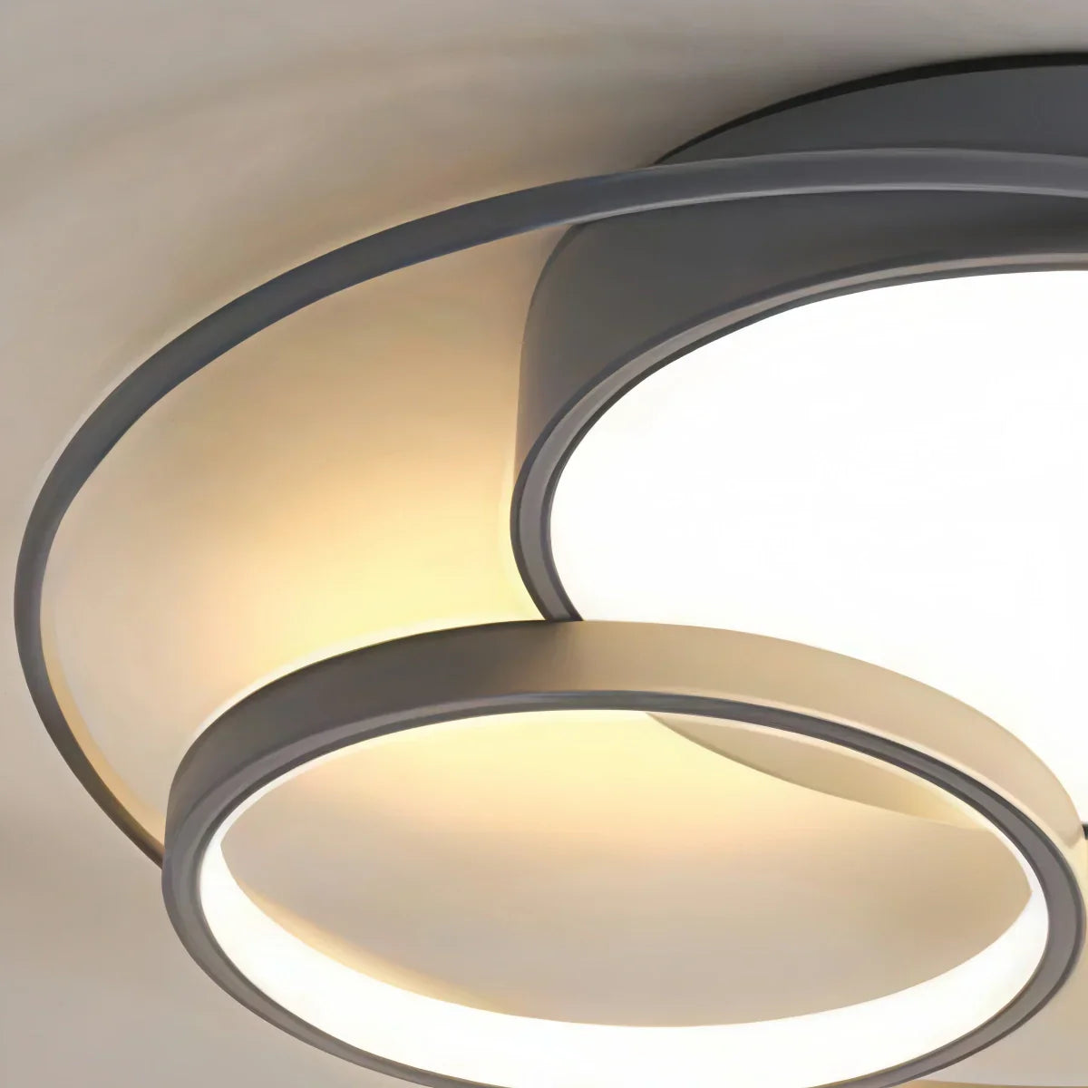 Modern Flush Mount Ceiling Light -- Acrylic Black-White Mix for Living Room - Flindria