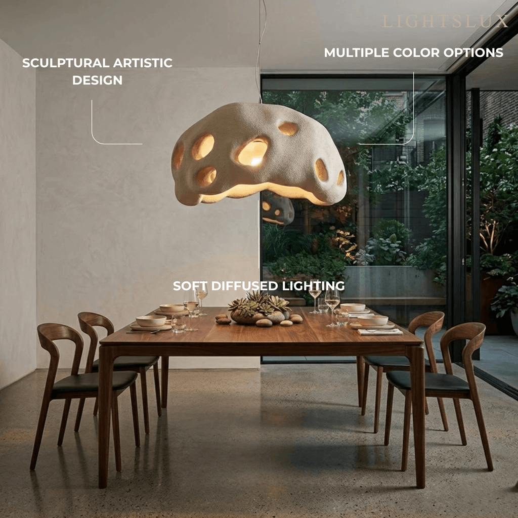 Modern Pendant Light – Resin White/Beige/Grey/Black for Living Room - Flindria