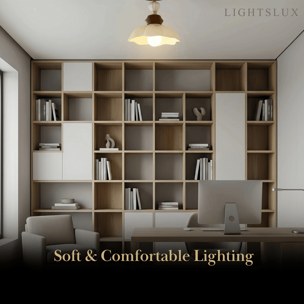 Modern Ceiling Light — Metal Ceramics Wood with Walnut Gold for Indoor - Flindria