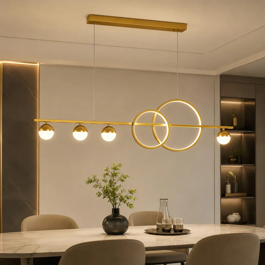 Minimalist Travertine Pendant Light - Yellow Stone for Kitchen Island, Dining Room and Bedroom - Flindria