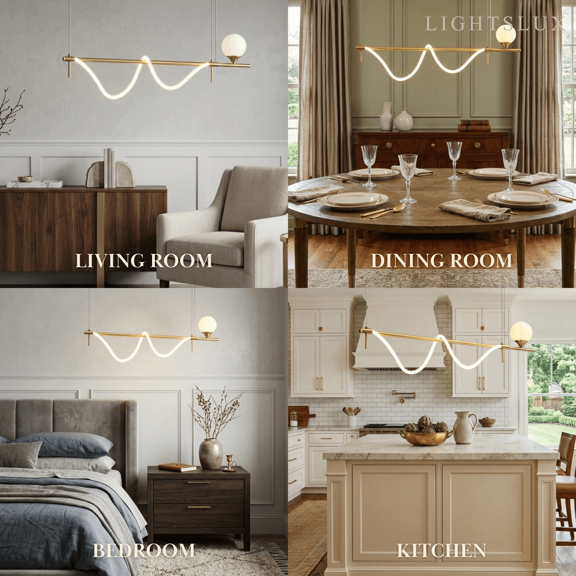 Moderne hanglamp — metaal en silica gel met gouden afwerking voor woonkamer - Flindria