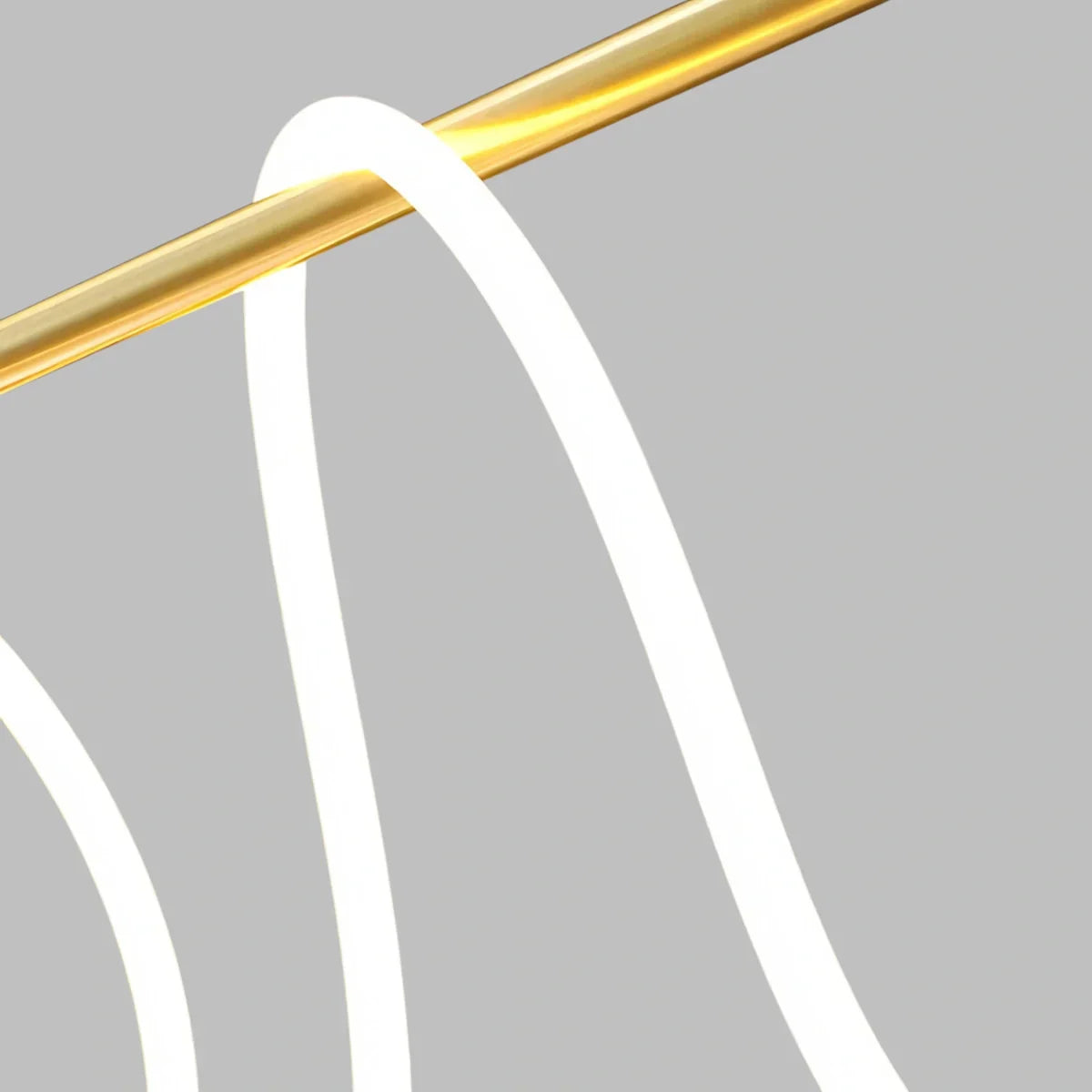 Moderne hanglamp — metaal en silica gel met gouden afwerking voor woonkamer - Flindria