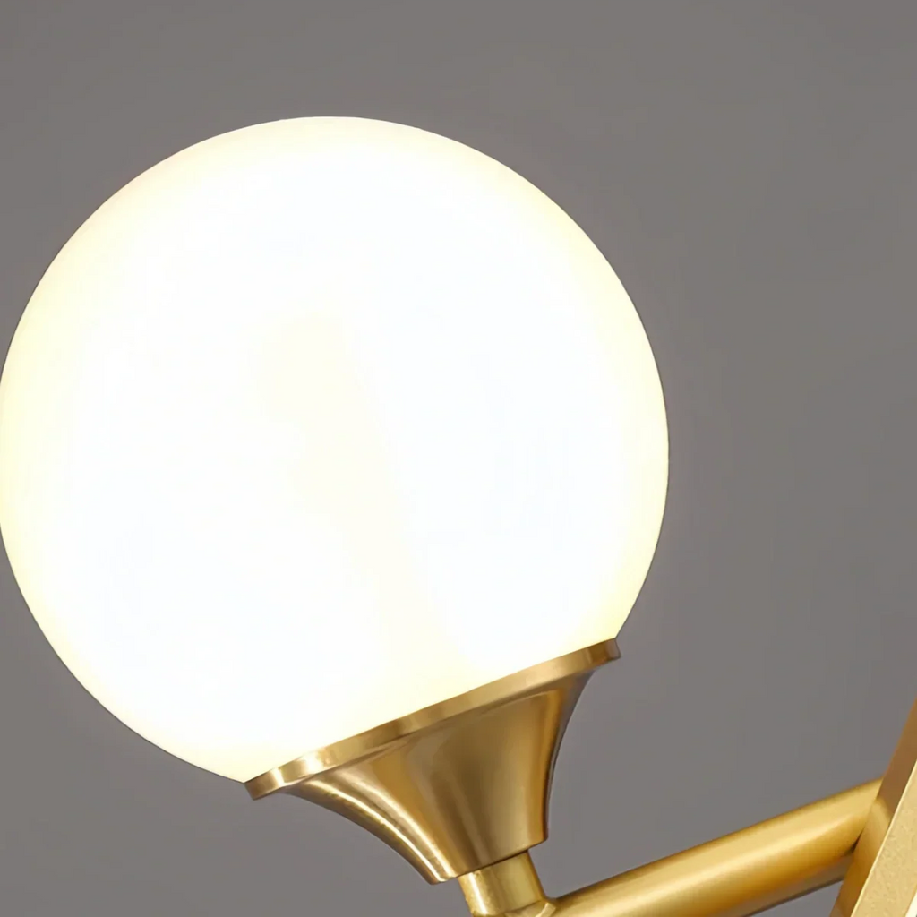Moderne hanglamp — metaal en silica gel met gouden afwerking voor woonkamer - Flindria