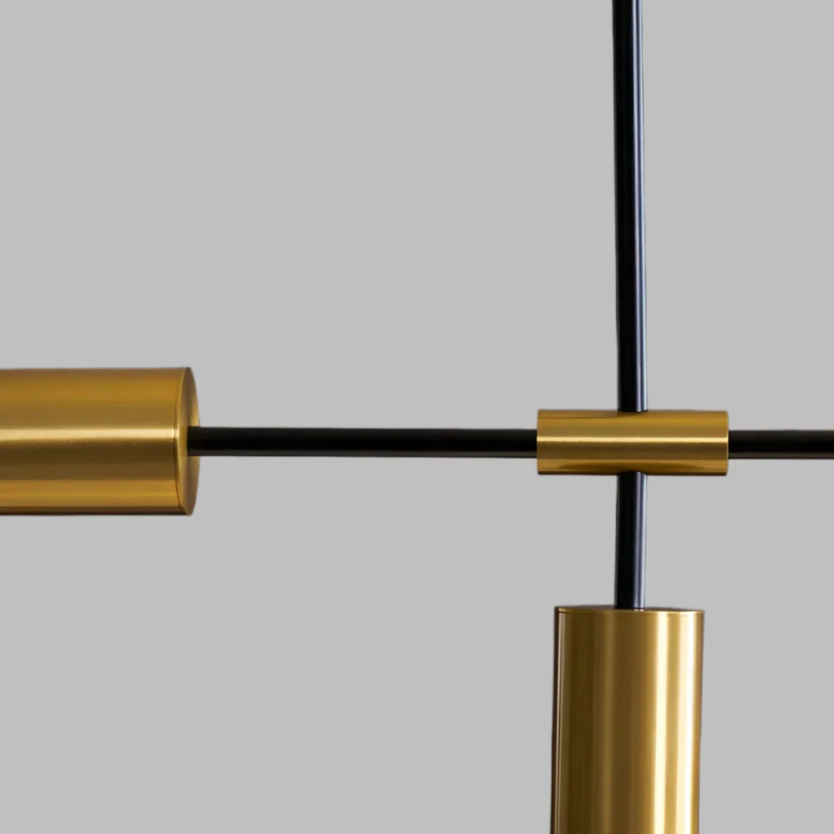 Contemporary Ceiling Light — Metal & Acrylic with Gold or Black for Dining Room - Flindria