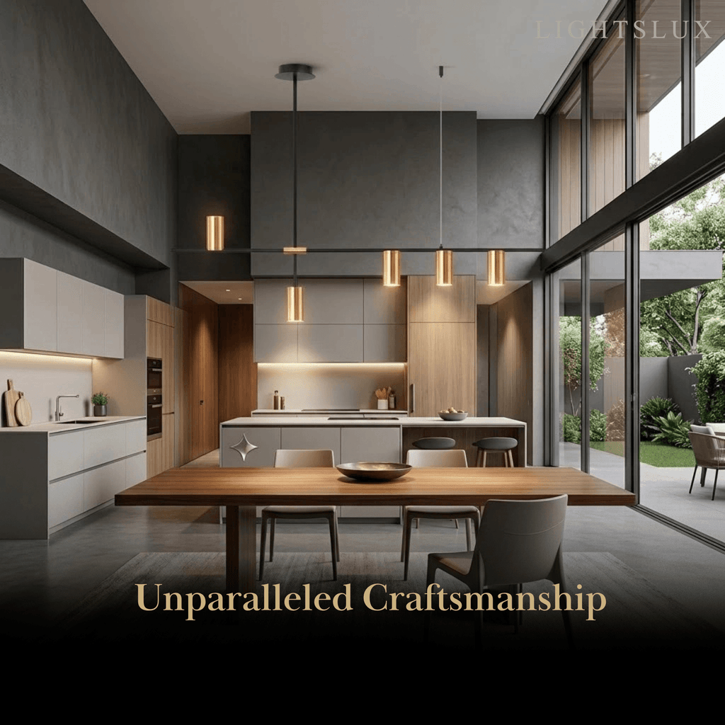 Contemporary Ceiling Light — Metal & Acrylic with Gold or Black for Dining Room - Flindria