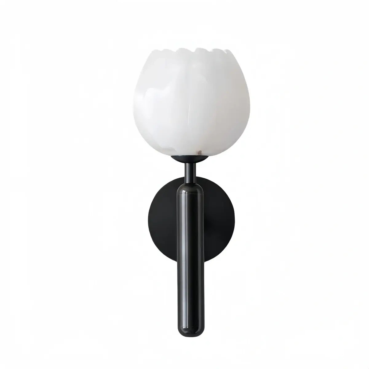 Modern Wall Lamp -- Brass & Alabaster Flowers for Bedroom - Flindria