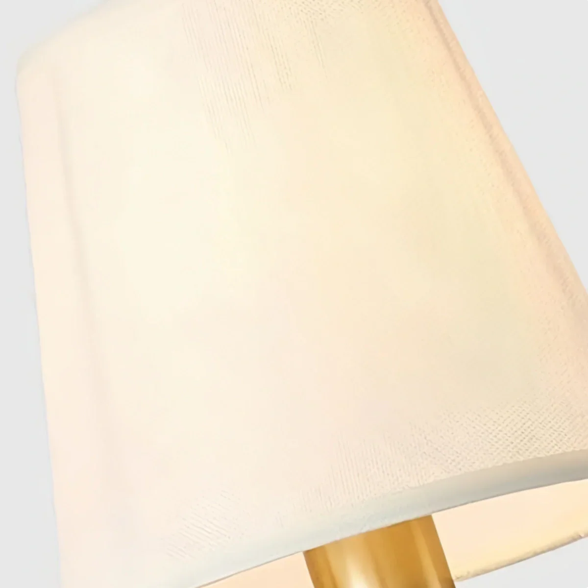 Classic Brass Wall Lamp with White Fabric Bell Shades – for Bedroom or Living Room - Flindria