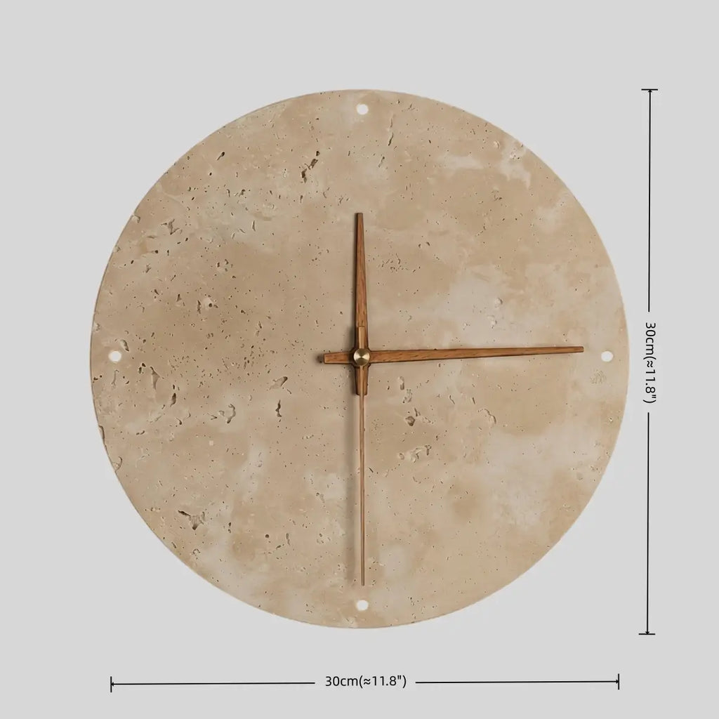 Minimalist Wall Lamp -- Travertine Natural Stone for Living Room - Flindria