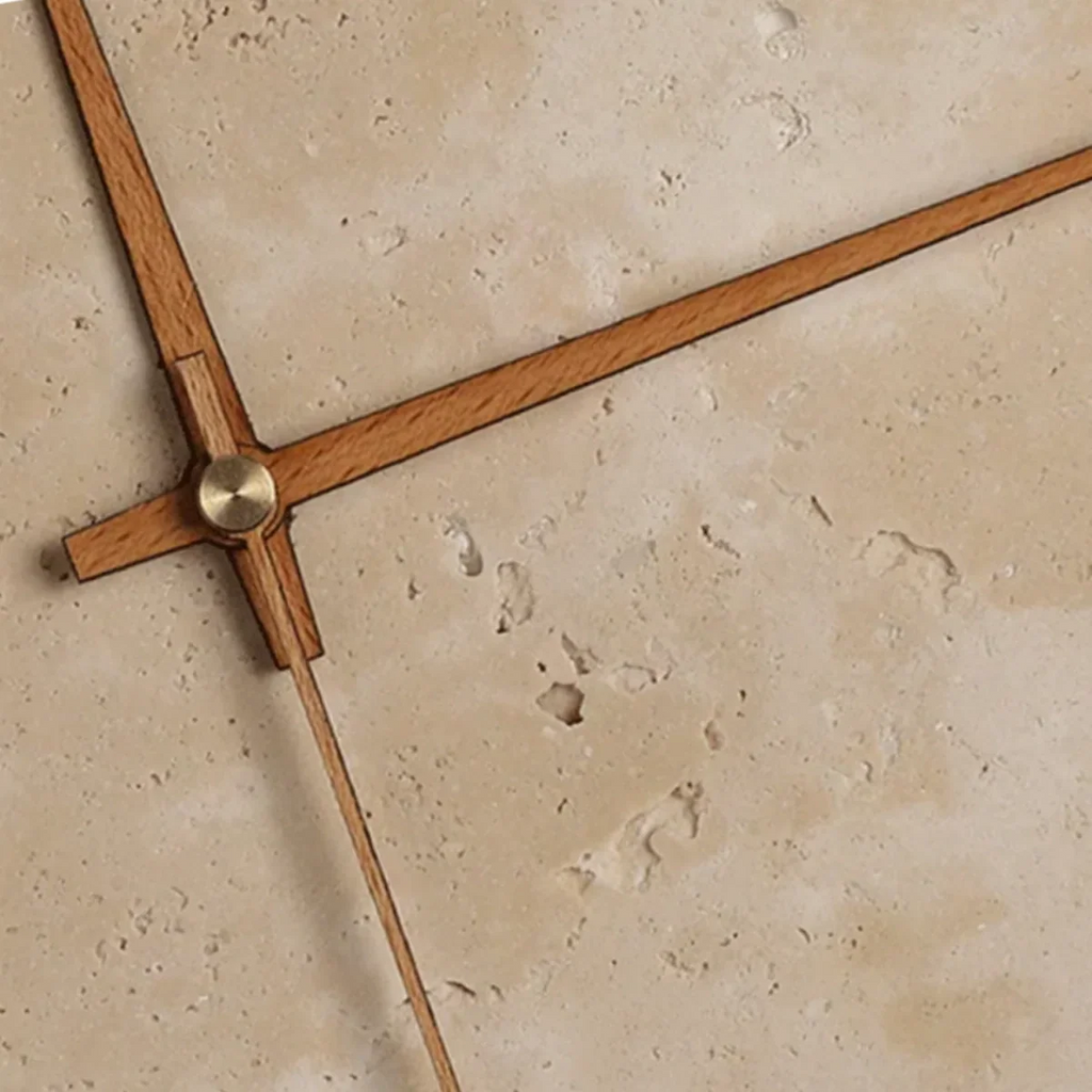 Minimalist Wall Lamp -- Travertine Natural Stone for Living Room - Flindria
