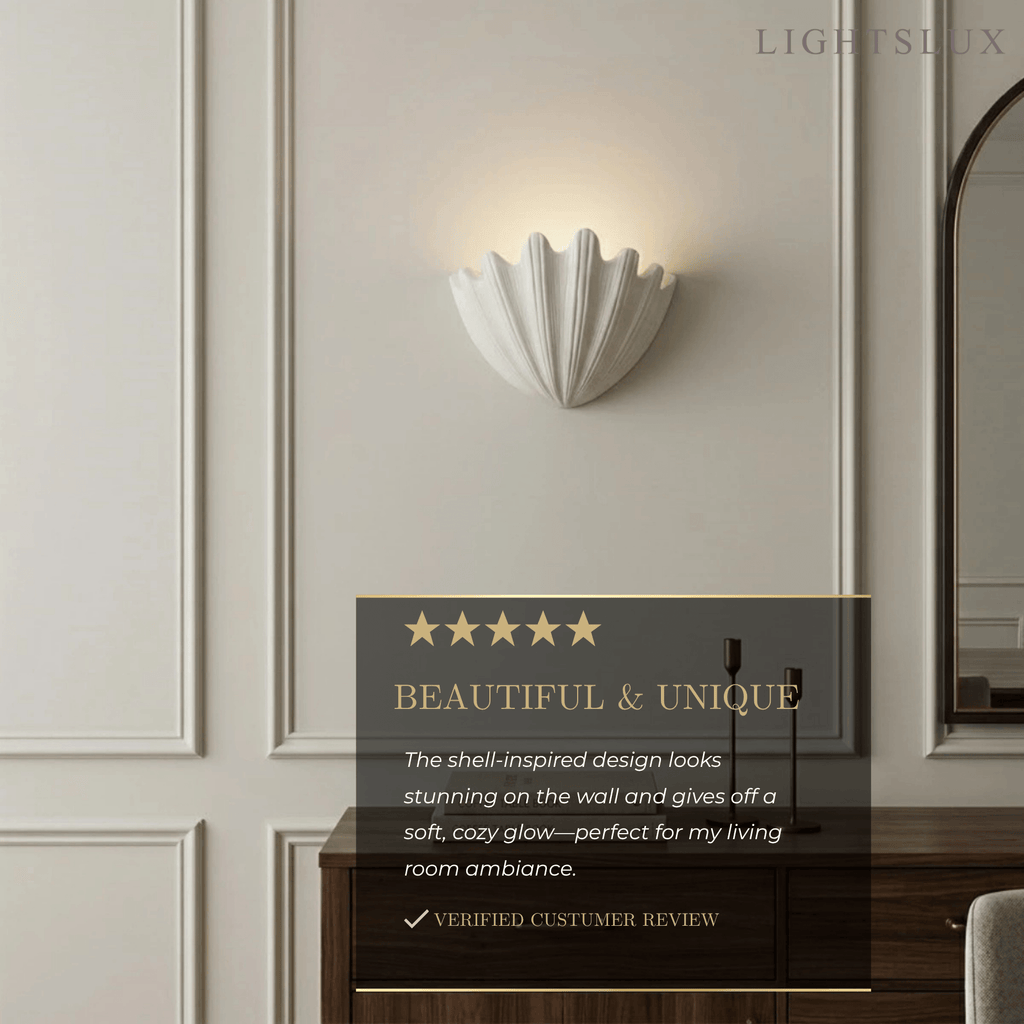 Modern Wall Lamp — Plaster White for Entryway / Living Room / Reading Nook - Flindria