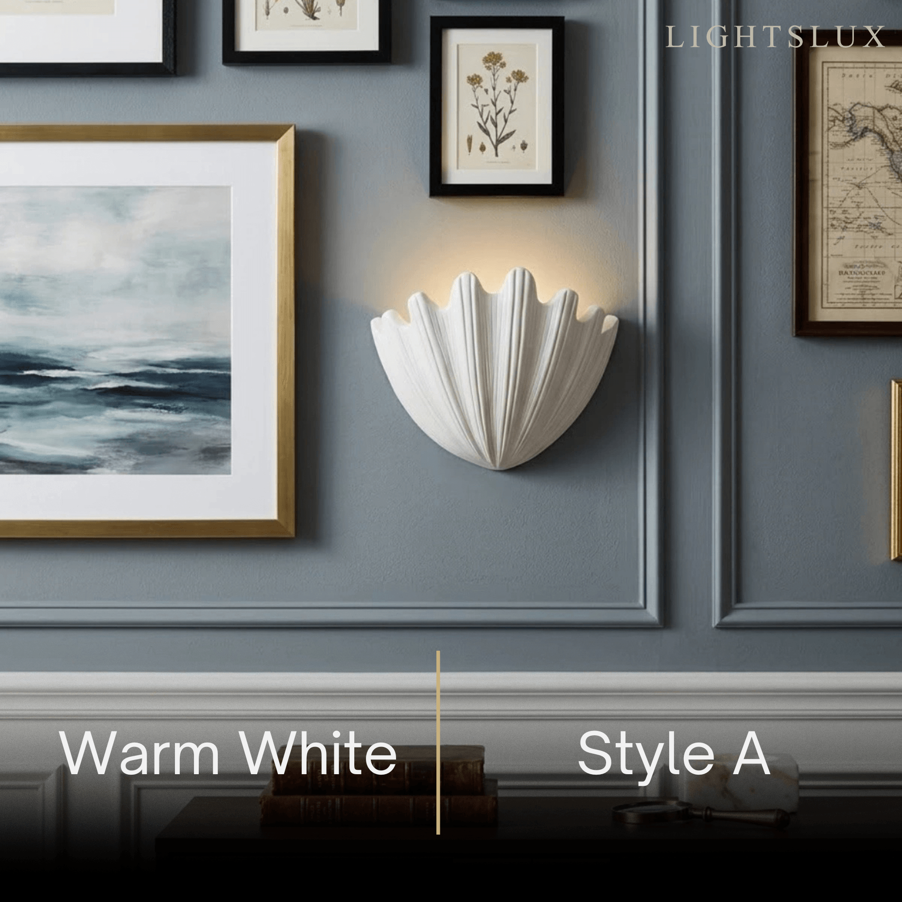 Modern Wall Lamp — Plaster White for Entryway / Living Room / Reading Nook - Flindria