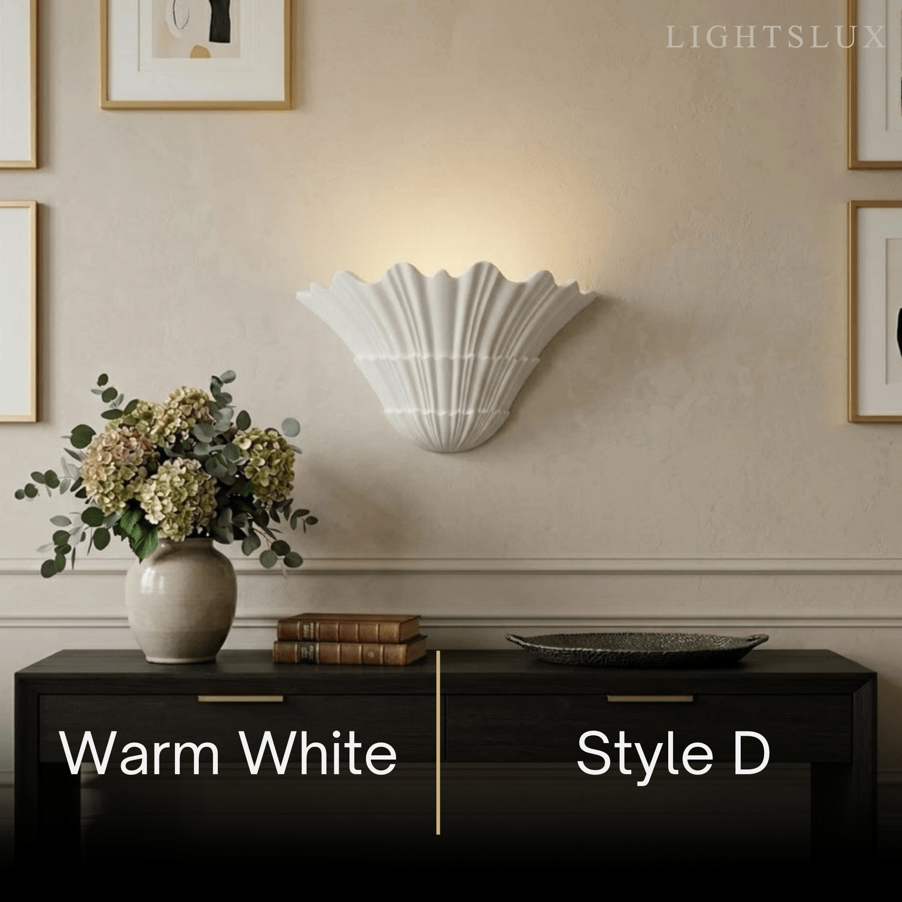 Modern Wall Lamp — Plaster White for Entryway / Living Room / Reading Nook - Flindria