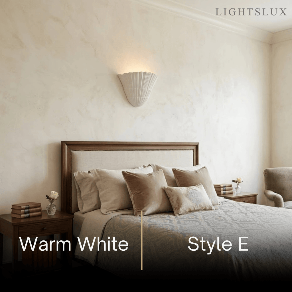Modern Wall Lamp — Plaster White for Entryway / Living Room / Reading Nook - Flindria