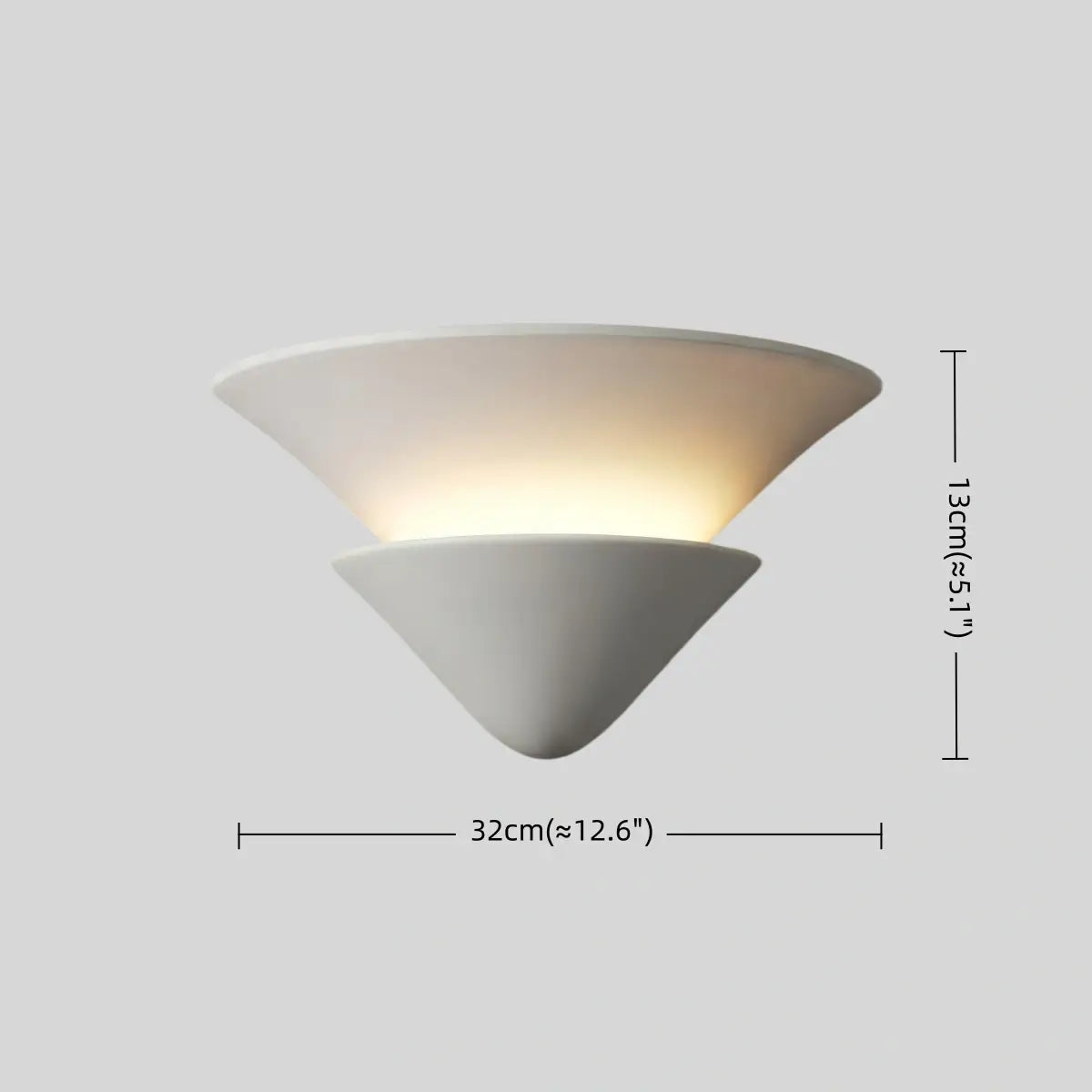 Modern Wall Lamp — Plaster White for Entryway / Living Room / Reading Nook - Flindria