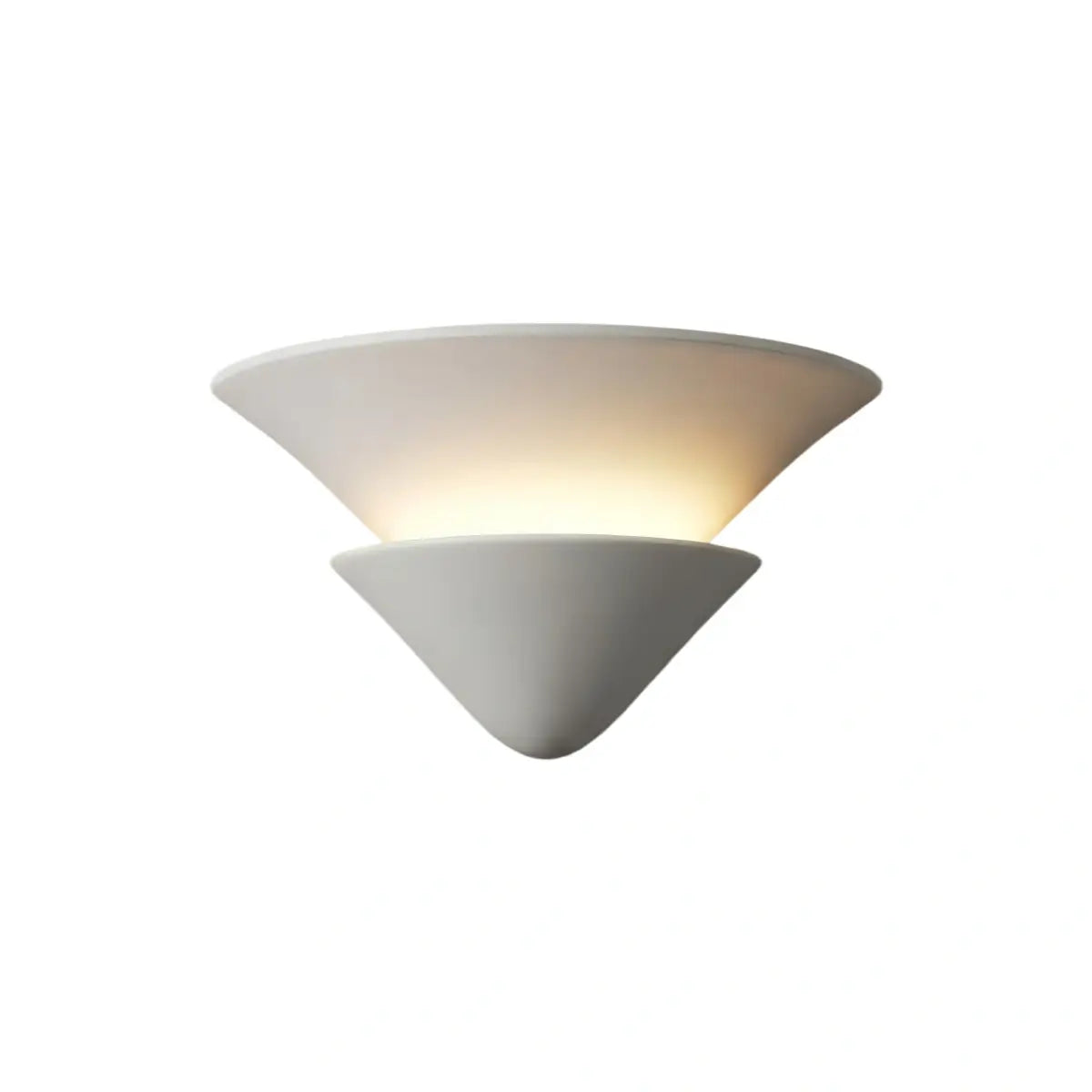 Modern Wall Lamp — Plaster White for Entryway / Living Room / Reading Nook - Flindria