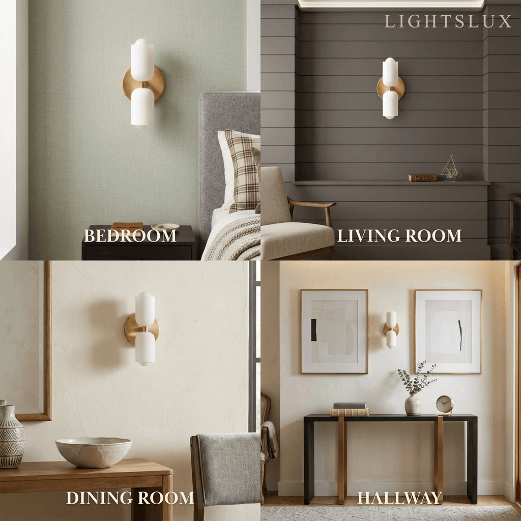 Modern LED Wall Lamp — Gold/Black/Green Metal for Bedroom/Living Room/Dining Room - Flindria