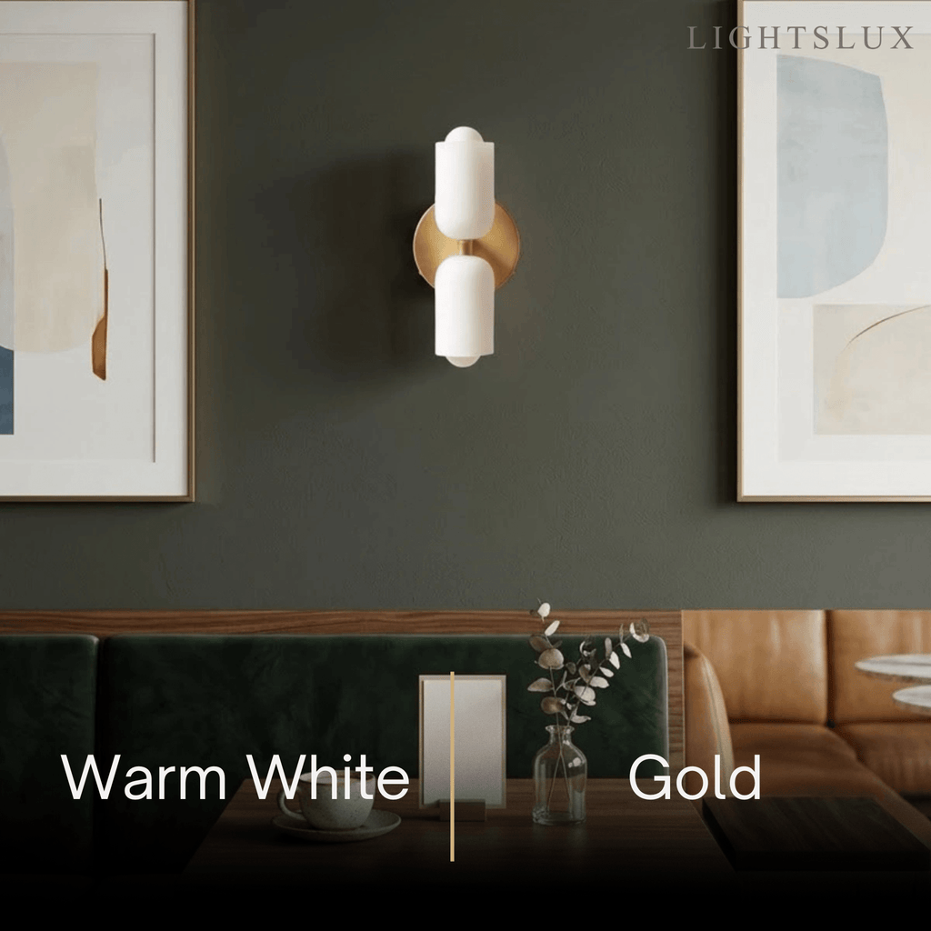 Modern LED Wall Lamp — Gold/Black/Green Metal for Bedroom/Living Room/Dining Room - Flindria