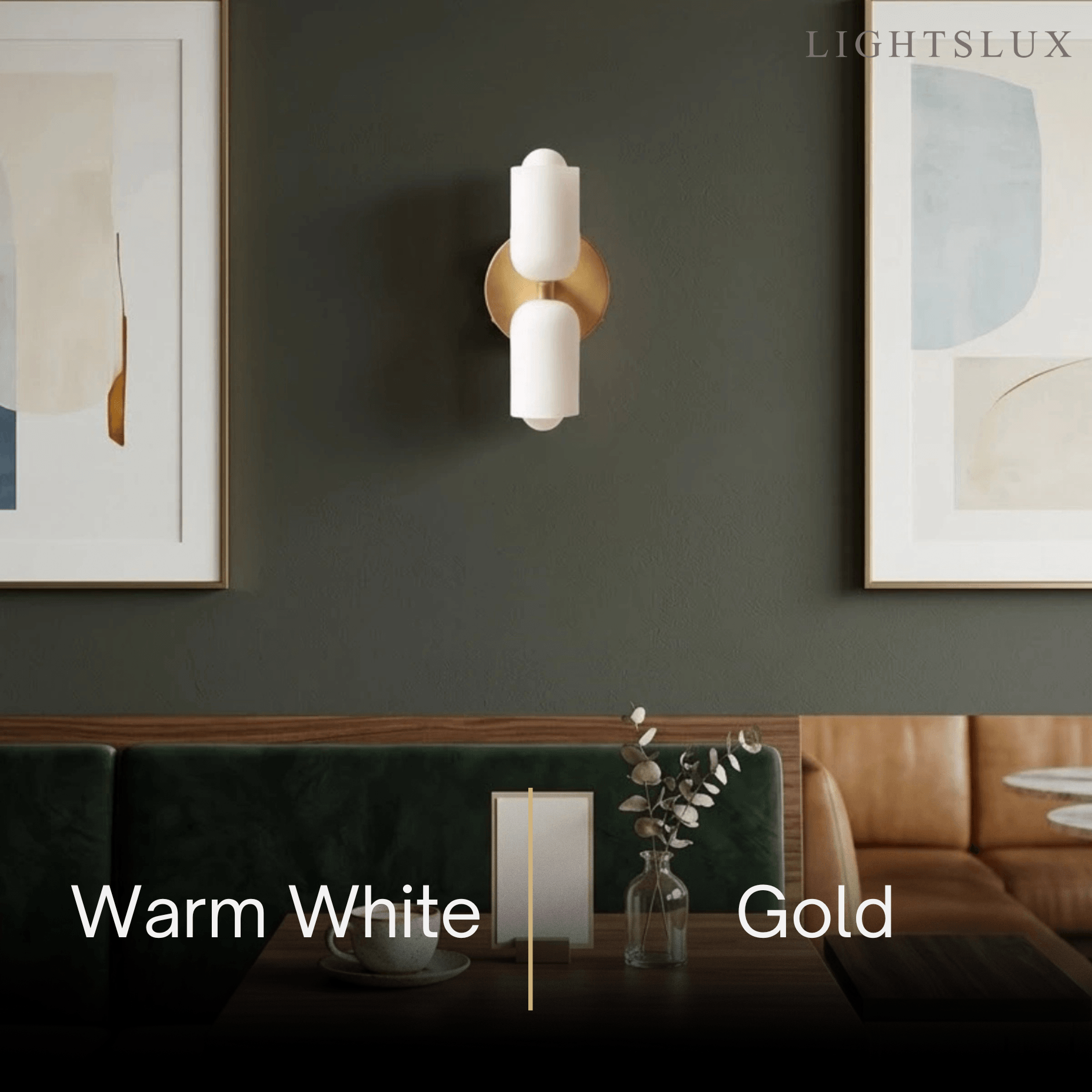 Modern LED Wall Lamp — Gold/Black/Green Metal for Bedroom/Living Room/Dining Room - Flindria