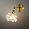 Modern Refined Wall Lamp — Glass & Brass Clear for Dining Room Bedroom - Flindria