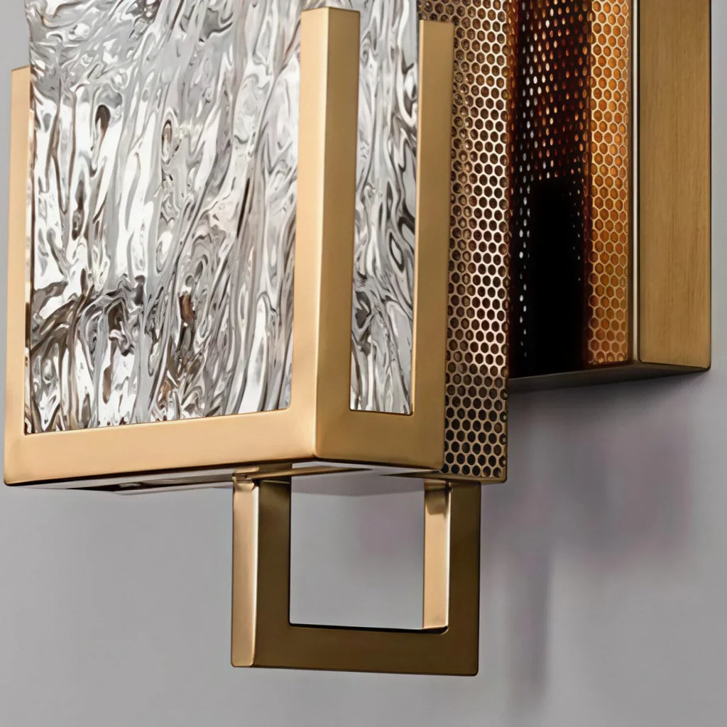 Art Deco Crystal Wall Lamp – Brass Metal for Living Room / Bedroom - Flindria