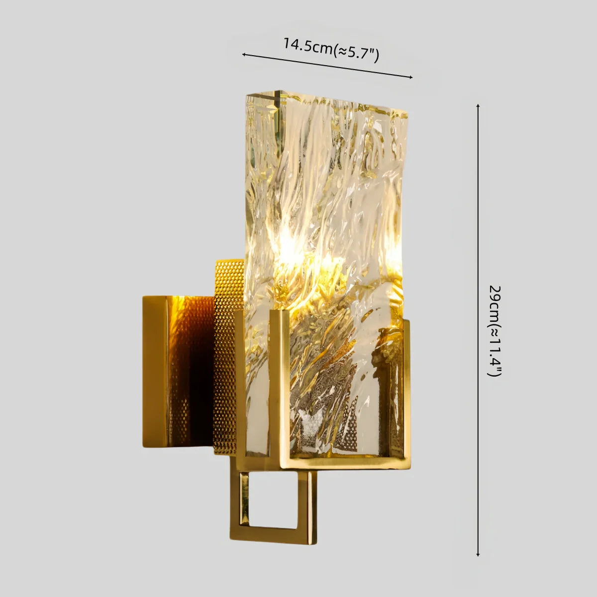 Art Deco Crystal Wall Lamp – Brass Metal for Living Room / Bedroom - Flindria