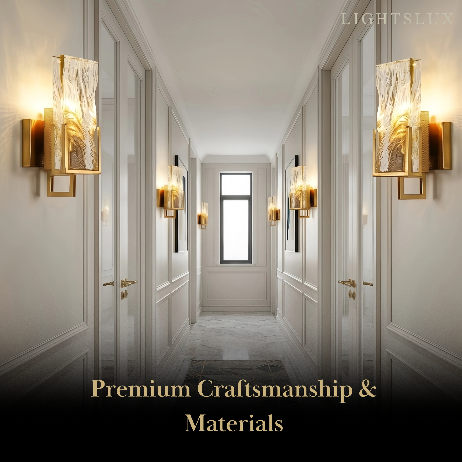 Art Deco Crystal Wall Lamp – Brass Metal for Living Room / Bedroom - Flindria