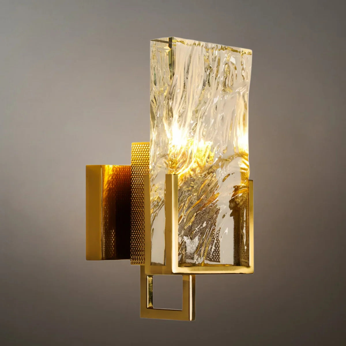 Art Deco Crystal Wall Lamp – Brass Metal for Living Room / Bedroom - Flindria