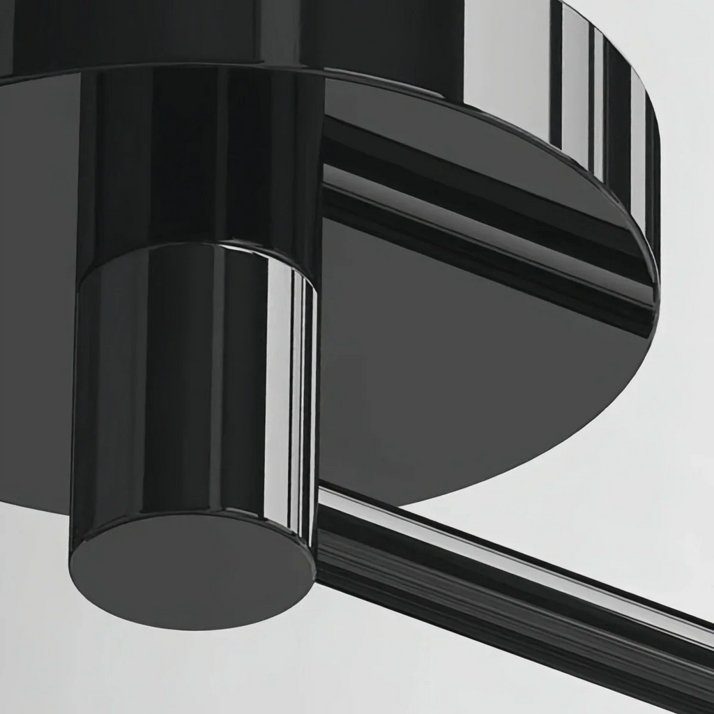 Moderne Pendelleuchte – Kohlenstoffstahl & Glas Schwarz Rauchgrau für Wohnzimmer - Flindria