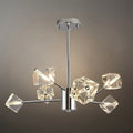 Modern Sputnik Chandelier – Crystal Cube Chrome for Living Room / Dining Room - Flindria
