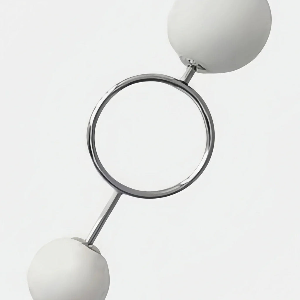 Minimalist Pendant Light — Iron & Glass Gold&White / Silver&White for Bedroom - Flindria