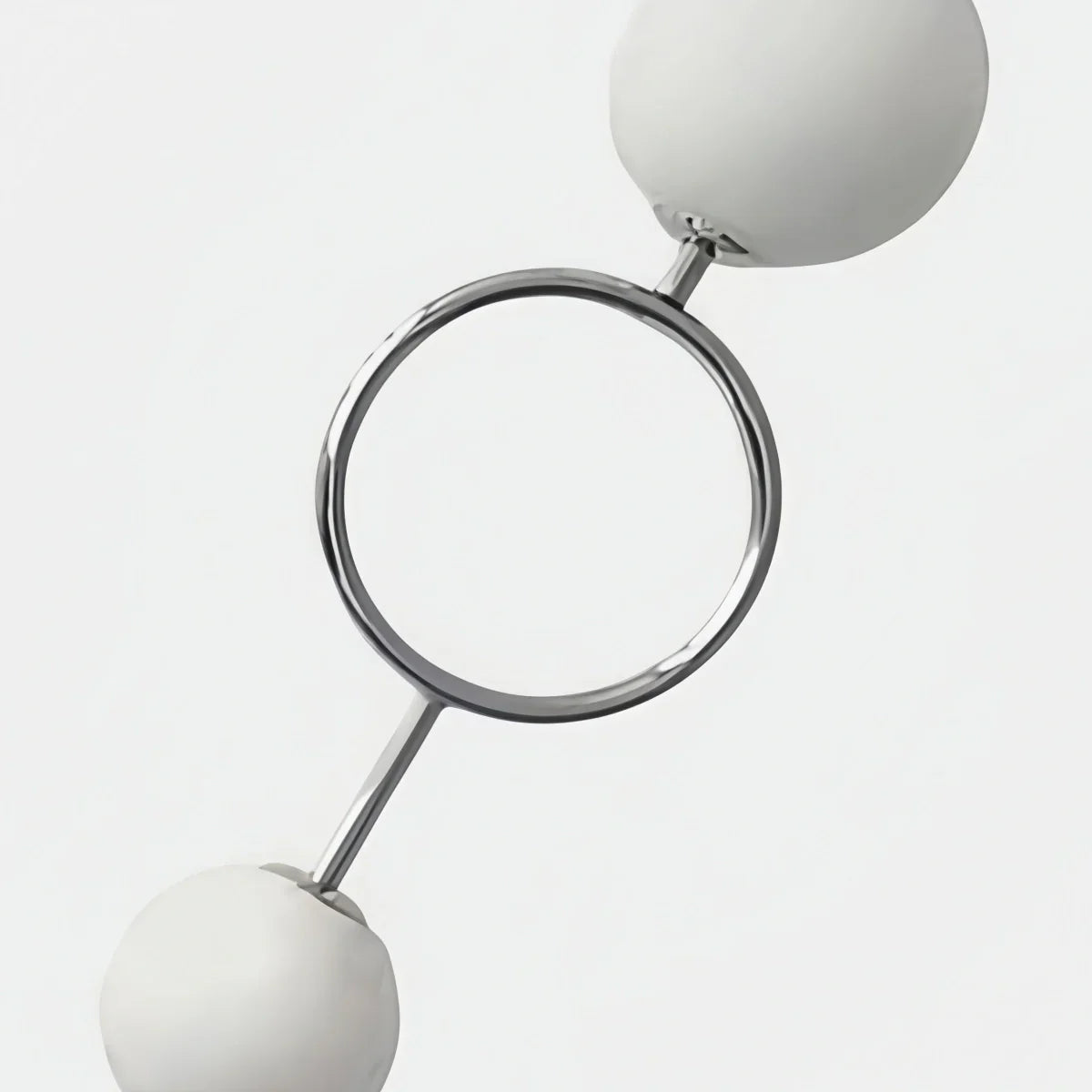 Minimalist Pendant Light — Iron & Glass Gold&White / Silver&White for Bedroom - Flindria
