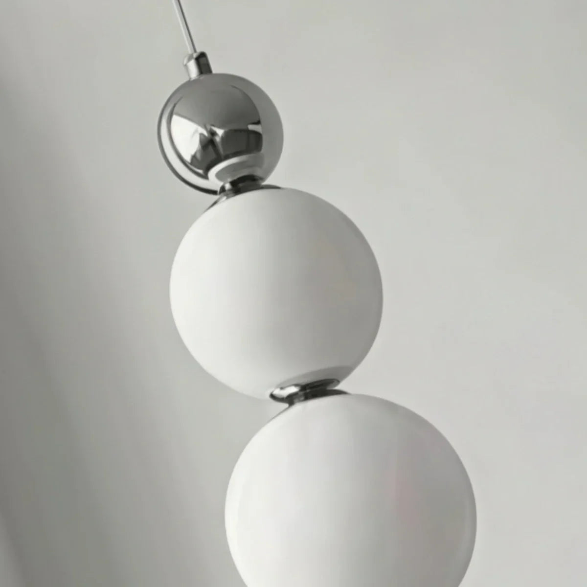 Minimalist Pendant Light — Iron & Glass Gold&White / Silver&White for Bedroom - Flindria