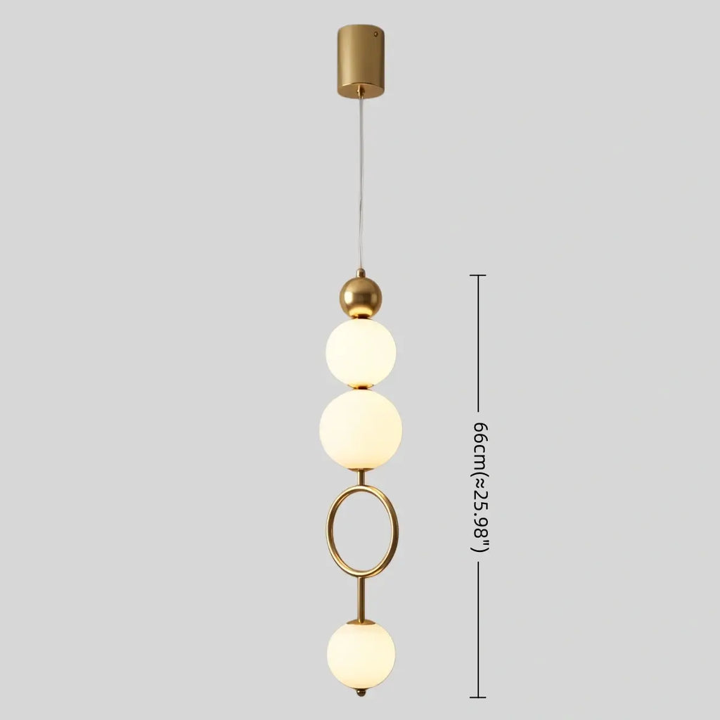 Minimalist Pendant Light — Iron & Glass Gold&White / Silver&White for Bedroom - Flindria