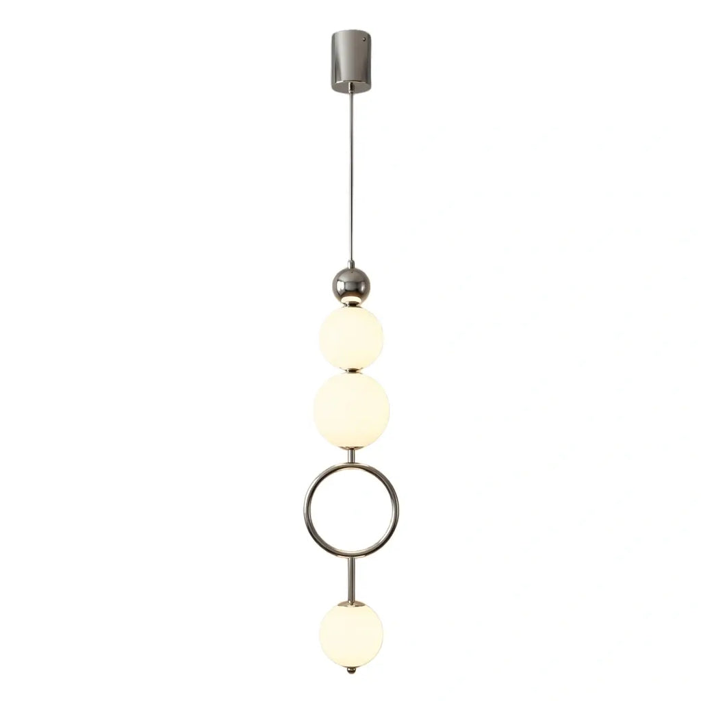 Minimalist Pendant Light — Iron & Glass Gold&White / Silver&White for Bedroom - Flindria