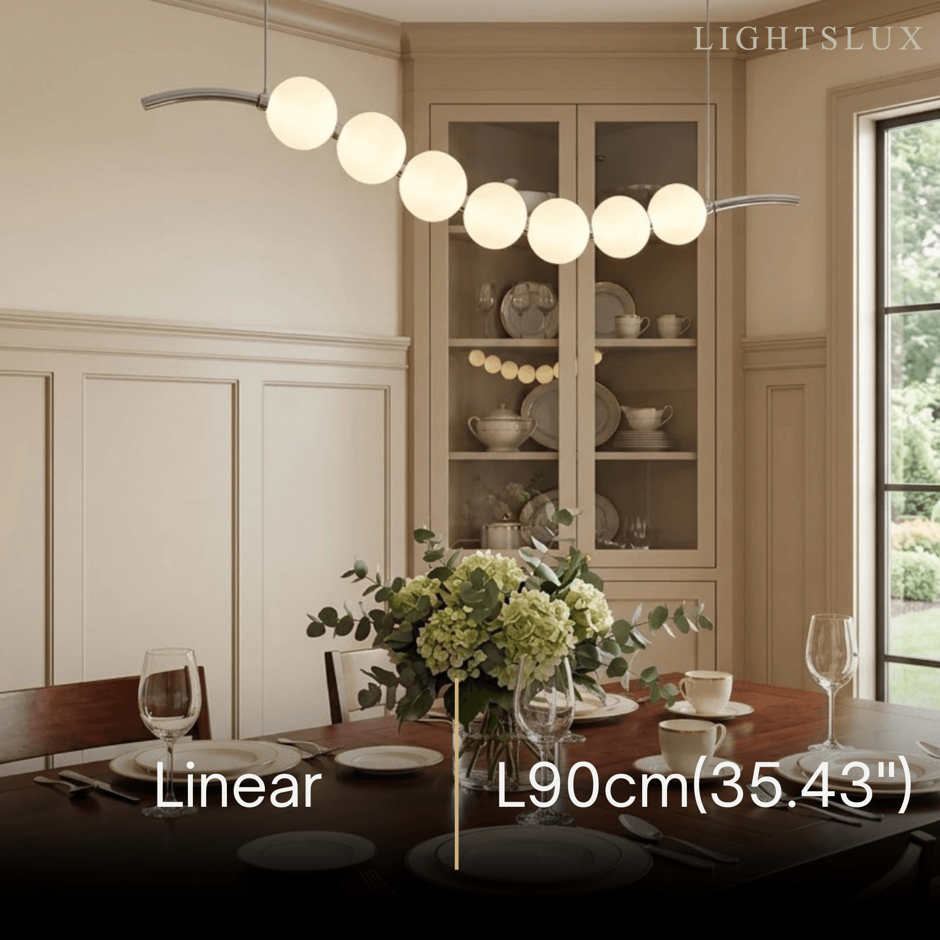 Modern LED Chandelier – Pearl-Style Chrome for Living Room / Dining Room - Flindria