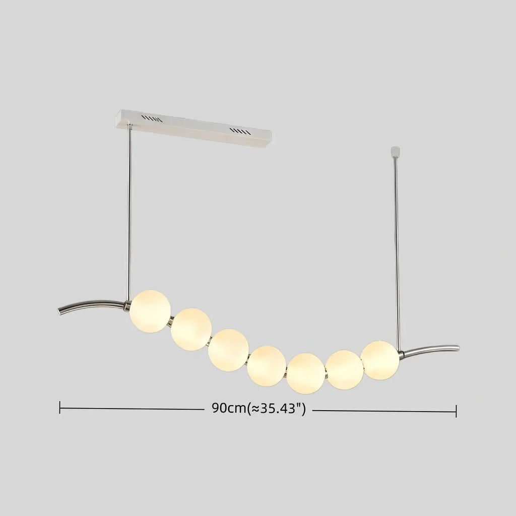 Modern LED Chandelier – Pearl-Style Chrome for Living Room / Dining Room - Flindria