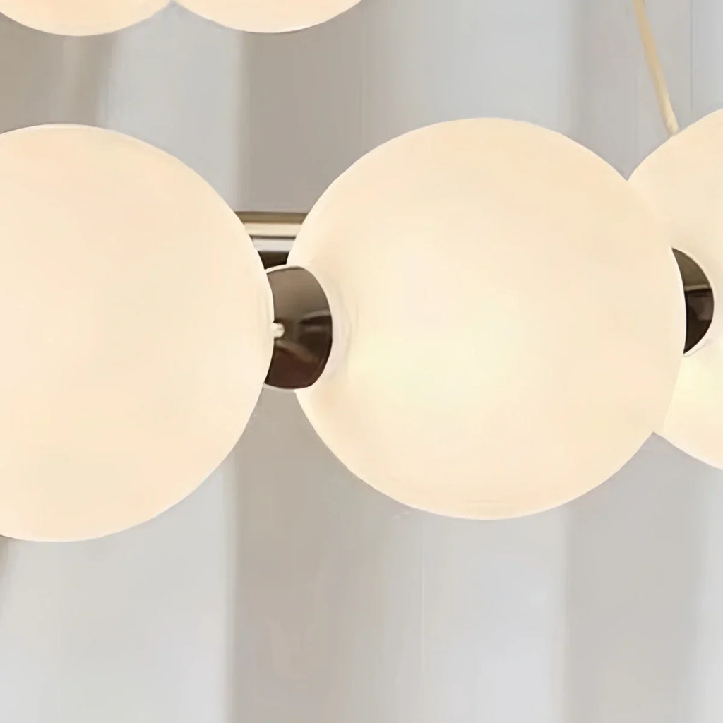 Modern LED Chandelier – Pearl-Style Chrome for Living Room / Dining Room - Flindria