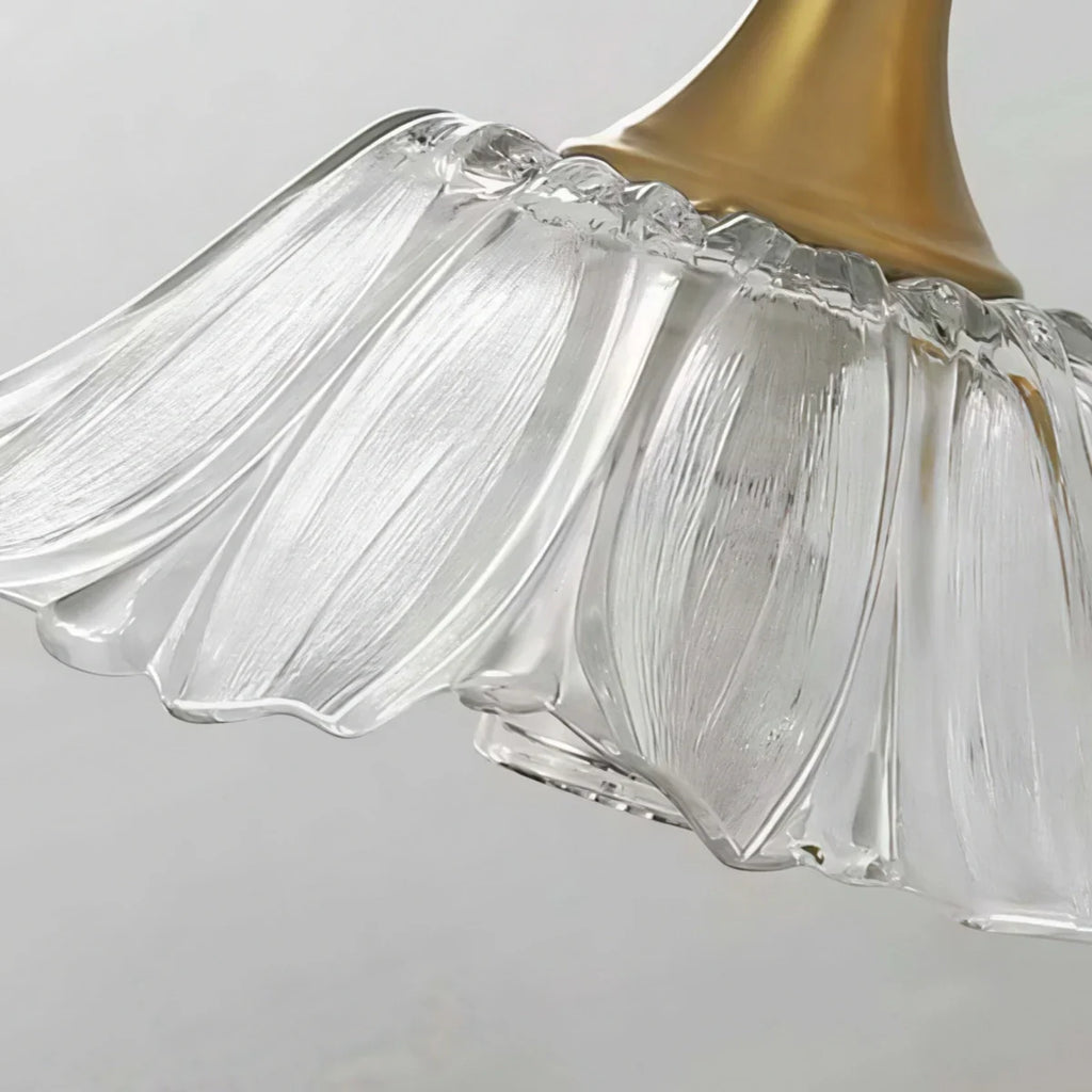 Elegante Wandleuchte – Messing & Glas Blume für Wohnzimmer/Schlafzimmer – Flindria
