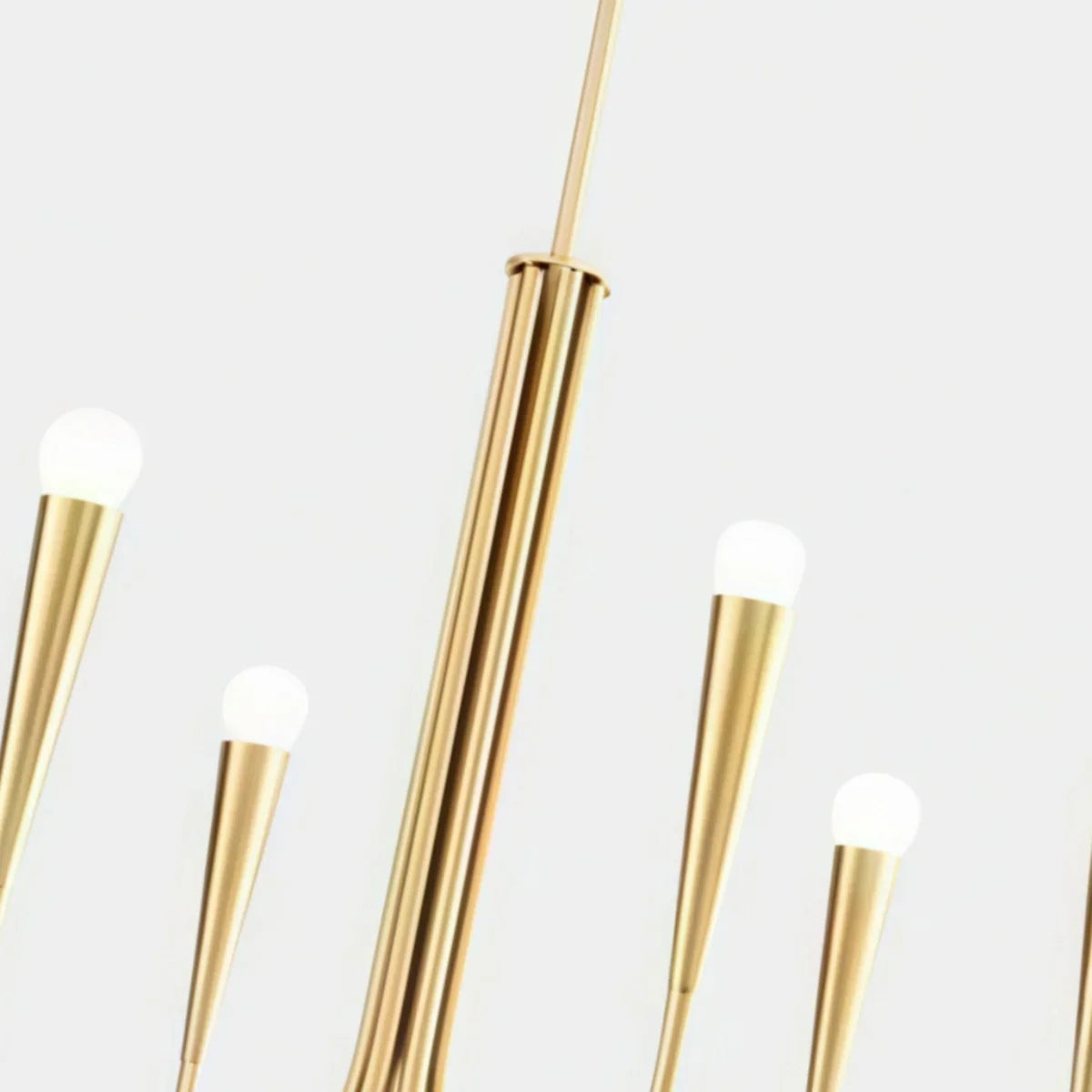 Lámpara de araña minimalista – Brazos curvos con globos dorados o negros para sala de estar/comedor - Flindria